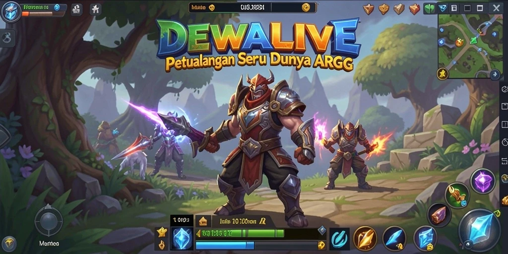 Tampilan aksi seru dalam gameplay DEWALIVE yang memukau.