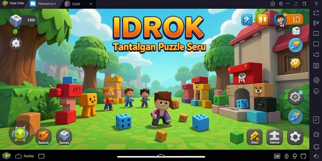 Tampilan gameplay seru dari IDROK dengan berbagai tantangan puzzle.