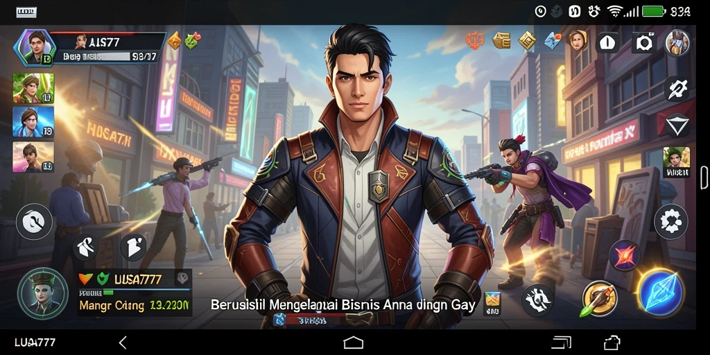 Screenshot gameplay LUSA777 yang menunjukkan aktivitas bisnis yang dinamis.