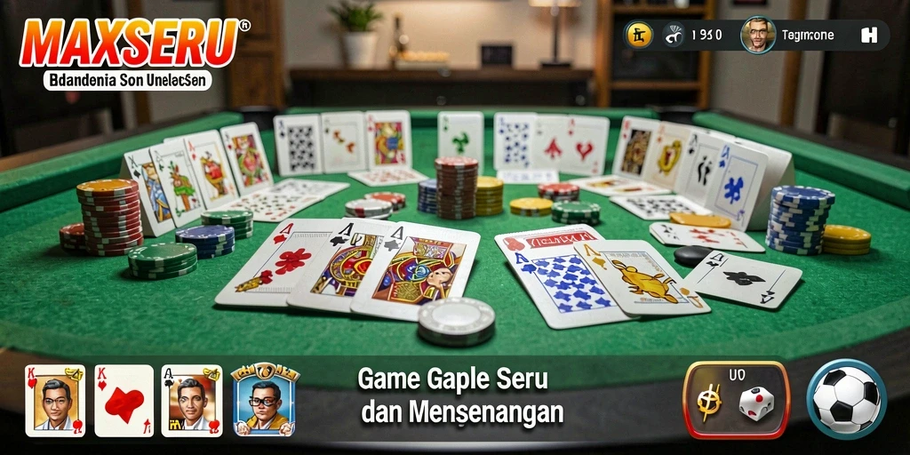 Screenshot gameplay Gaple MAXSERU yang penuh aksi dan keseruan.