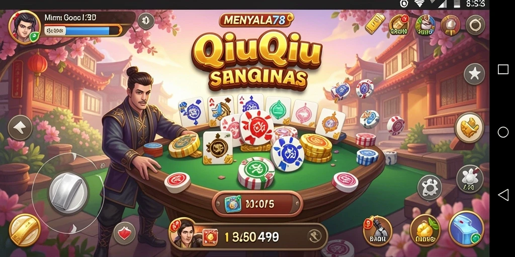 Tampilan seru gameplay QiuQiu di MENYALA78.