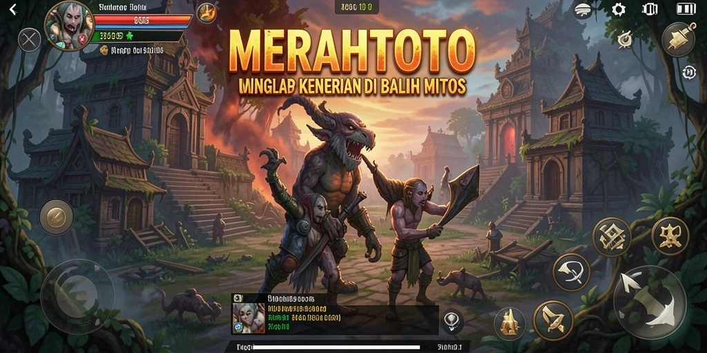 Screenshot gameplay menakutkan dari MERAHTOTO, menampilkan suasana mencekam.