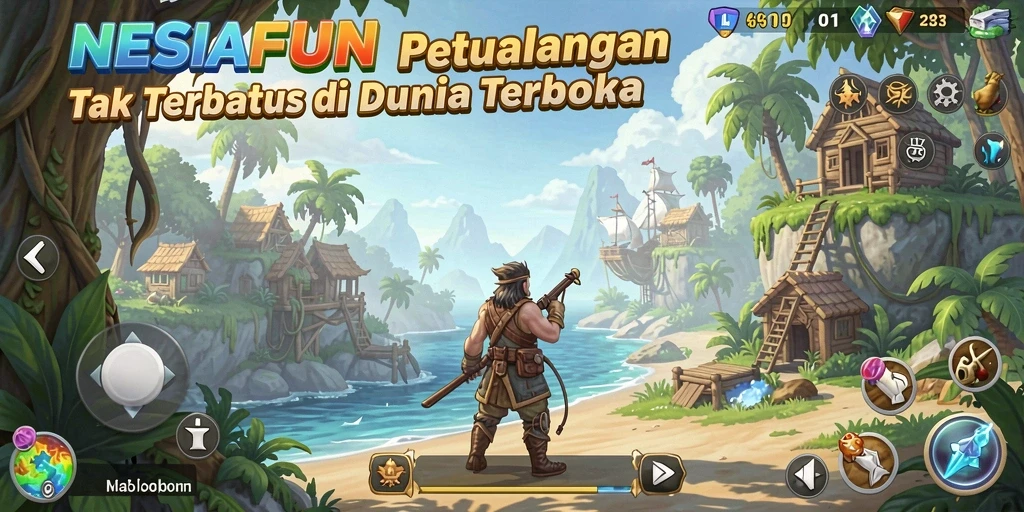 Tangkapan layar gameplay yang menampilkan petualangan seru di dunia terbuka.