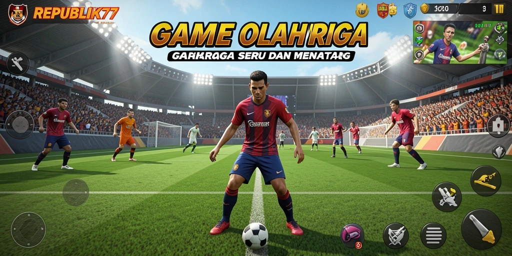 Tampilan gameplay seru dari game REPUBLIK77 yang penuh aksi olahraga.
