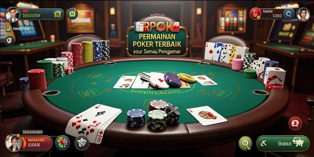Tampilan gameplay menegangkan dari aplikasi Poker RPOK.