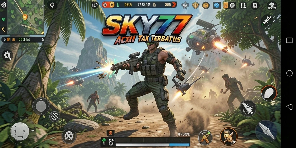 Tampilan menarik dari gameplay SKY77 yang penuh aksi.