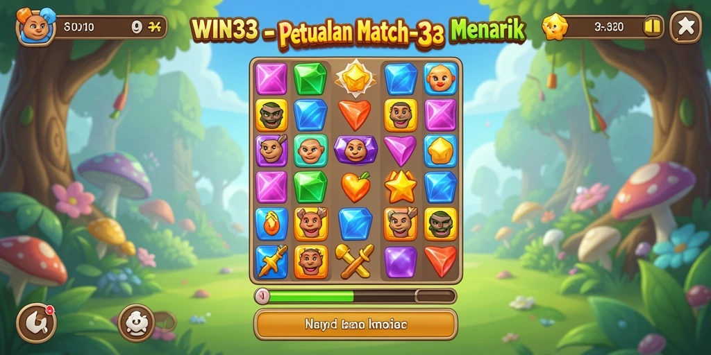 Pengalaman gameplay Match-3 yang seru dan menantang.
